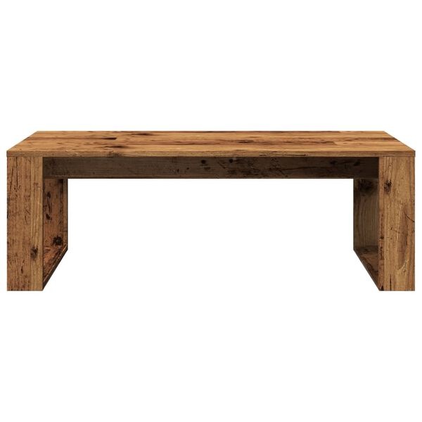 vidaXL Salontafel 102x50x35 cm bewerkt hout oude houtkleurig