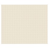 vidaXL Verzwaringsdeken 220x260 cm 11 kg stof lichtcrèmekleurig