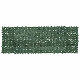 vidaXL Balkonscherm met donkergroene bladeren 300x100 cm