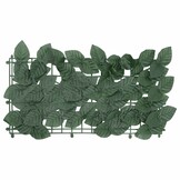 vidaXL Balkonscherm met donkergroene bladeren 300x100 cm