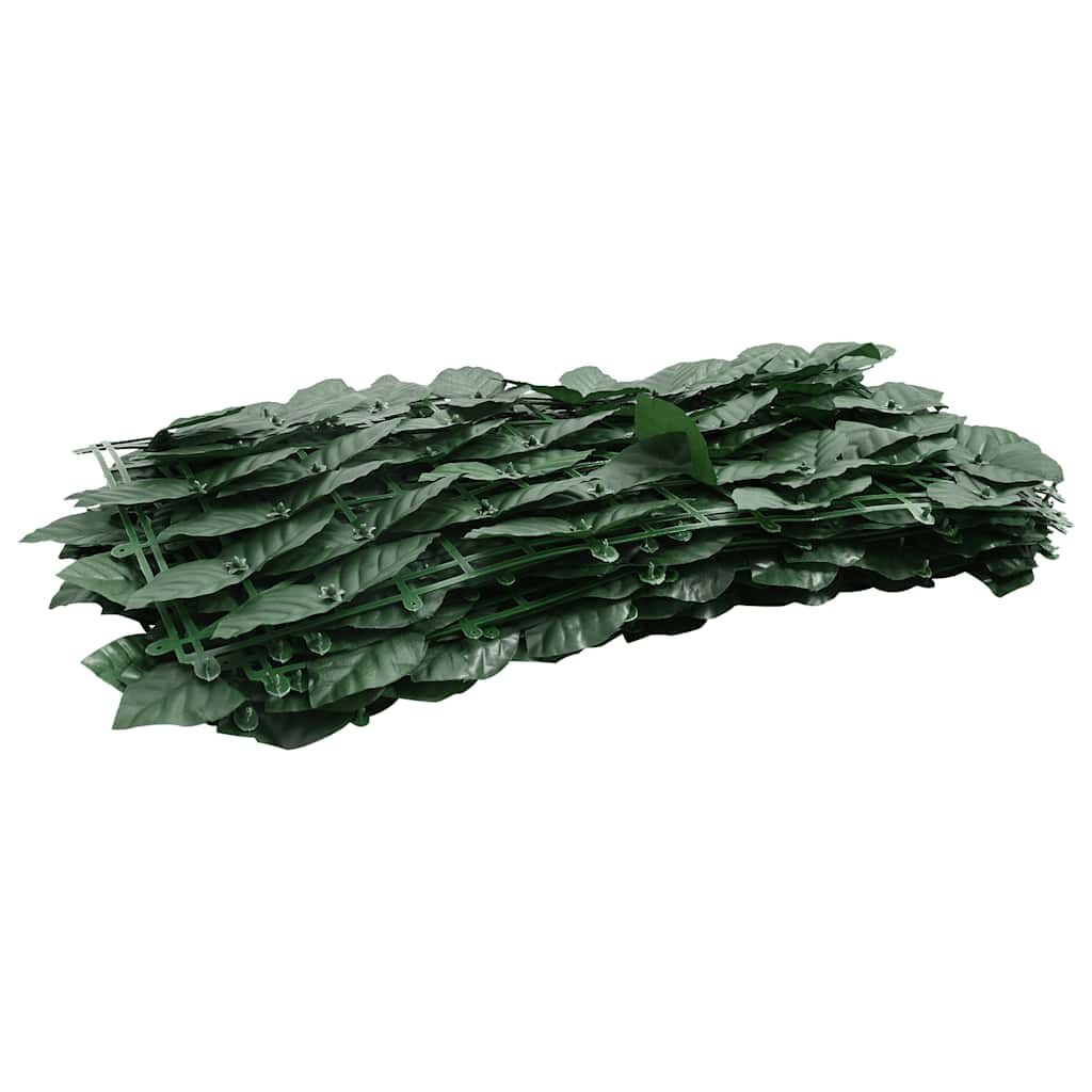vidaXL Balkonscherm met donkergroene bladeren 300x100 cm