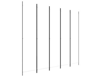 vidaXL Kamerscherm met 5 panelen 250x220 cm stof wit
