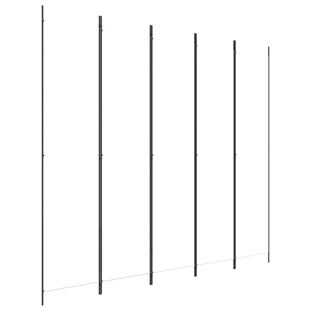 vidaXL Kamerscherm met 5 panelen 250x220 cm stof wit