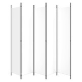 vidaXL Kamerscherm met 5 panelen 250x220 cm stof wit