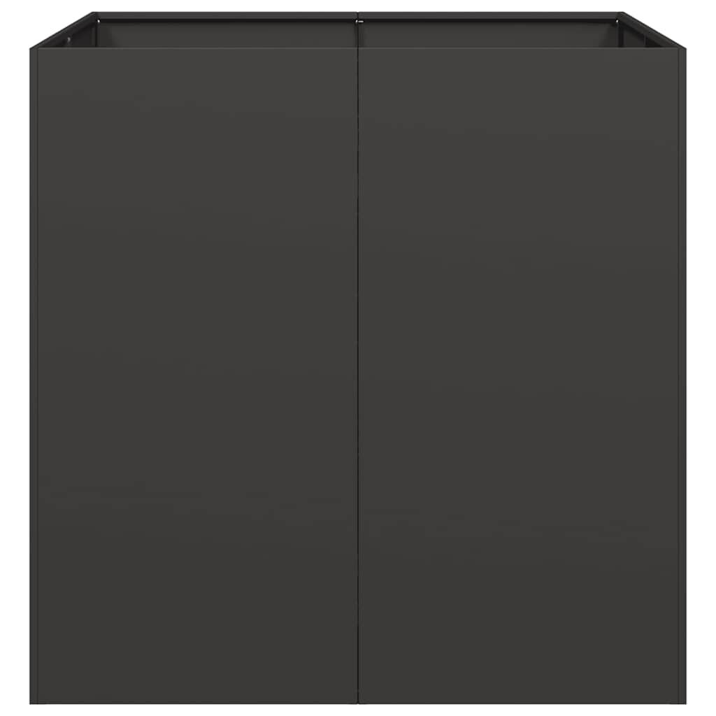 vidaXL Plantenbak 80x80x80 cm staal zwart