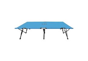 Dubbel Ligbed Inklapbaar Staal Blauw - 35% Korting