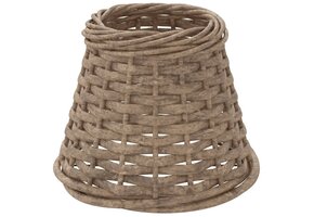 Wicker lampenkap Ø15x12 cm bruin - Natuurlijk & Veelzijdig (27% korting)