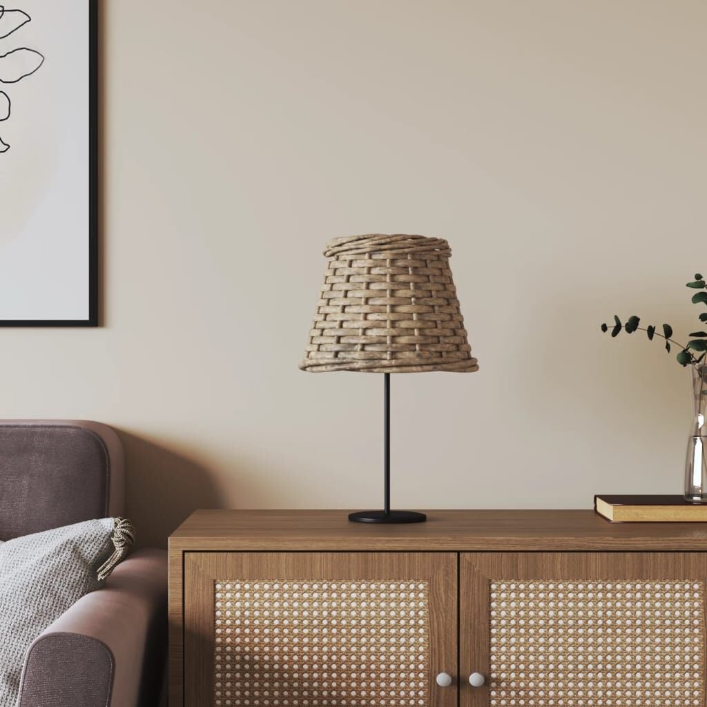 Wicker Lampenkap Ø15x12 cm Bruin - 50% Korting!