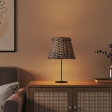 Wicker Lampenkap Ø15x12 cm Bruin - 50% Korting!