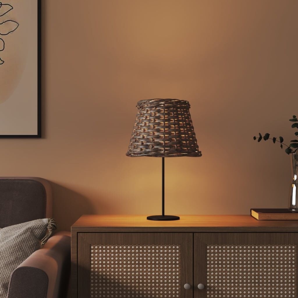 Wicker Lampenkap Ø15x12 cm Bruin - 50% Korting!