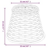 vidaXL Lampenkap Ø15x12 cm wicker bruin