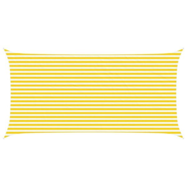Zonnescherm Zeil Geel/Wit 6x3m - 34% Korting