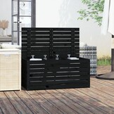 vidaXL Tuinbox Grenenhout Zwart - 34% Korting