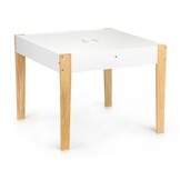Kinder Tafel met 2 Stoelen & Krijtbord - MDF/Grenenhout - 52% Korting