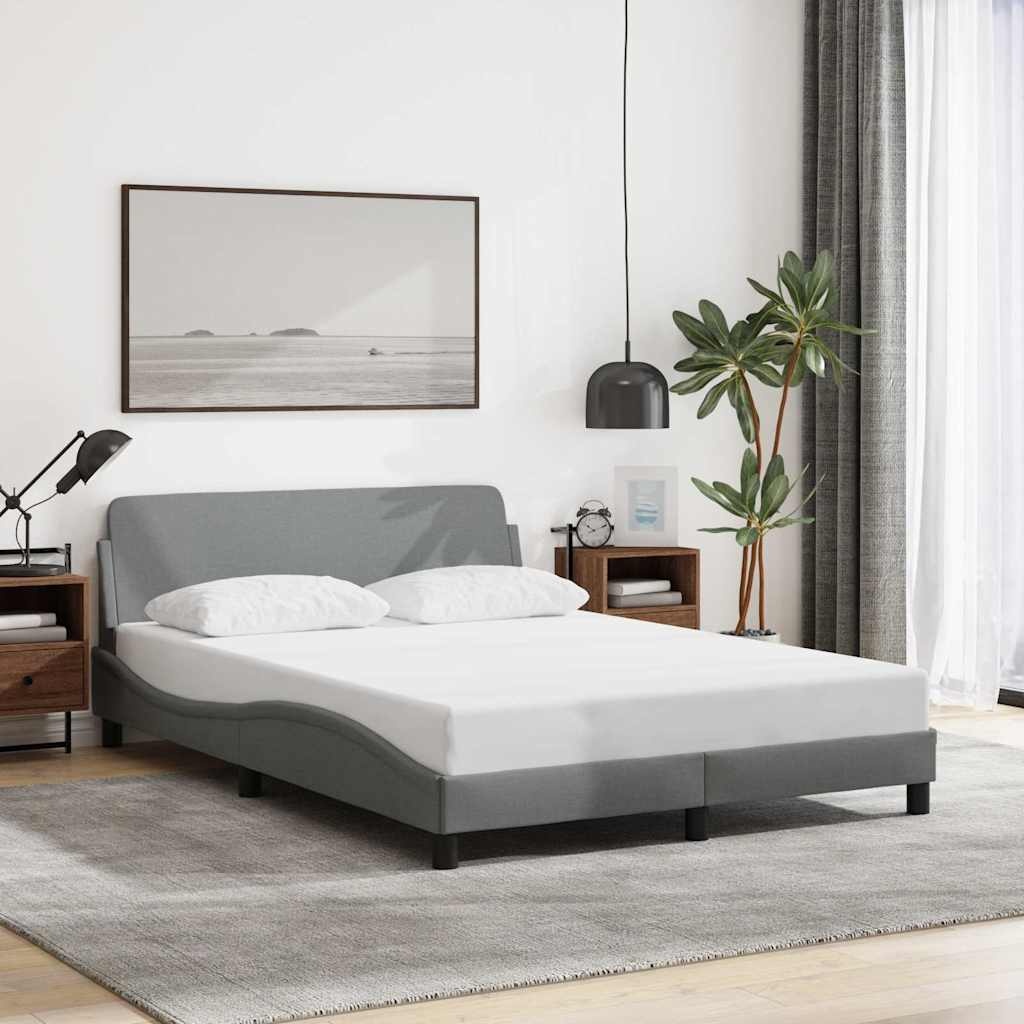 Lichtgrijs Stoffen Bedframe 140x190 cm - 47% Korting
