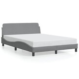 Lichtgrijs Stoffen Bedframe 140x190 cm - 47% Korting