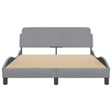 Lichtgrijs Stoffen Bedframe 140x190 cm - 47% Korting