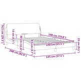 Lichtgrijs Stoffen Bedframe 140x190 cm - 47% Korting
