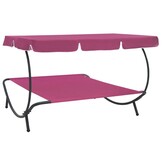 VidaXL Roze Loungebed met Luifel - 34% Korting
