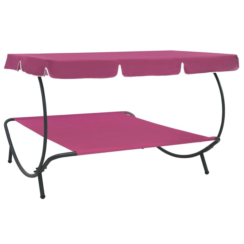 VidaXL Roze Loungebed met Luifel - 34% Korting