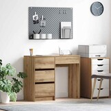 Bureau Artisanaal Eikenkleurig - 90x37,5x75cm - 41% Korting!