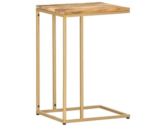 VidaXL Bijzettafel Massief Mangohout & Staal - 35x45x65 cm - 34% Korting