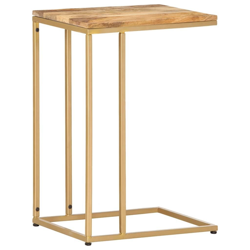 VidaXL Bijzettafel Massief Mangohout & Staal - 35x45x65 cm - 34% Korting
