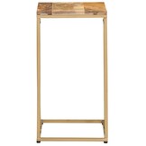 VidaXL Bijzettafel Massief Mangohout & Staal - 35x45x65 cm - 34% Korting