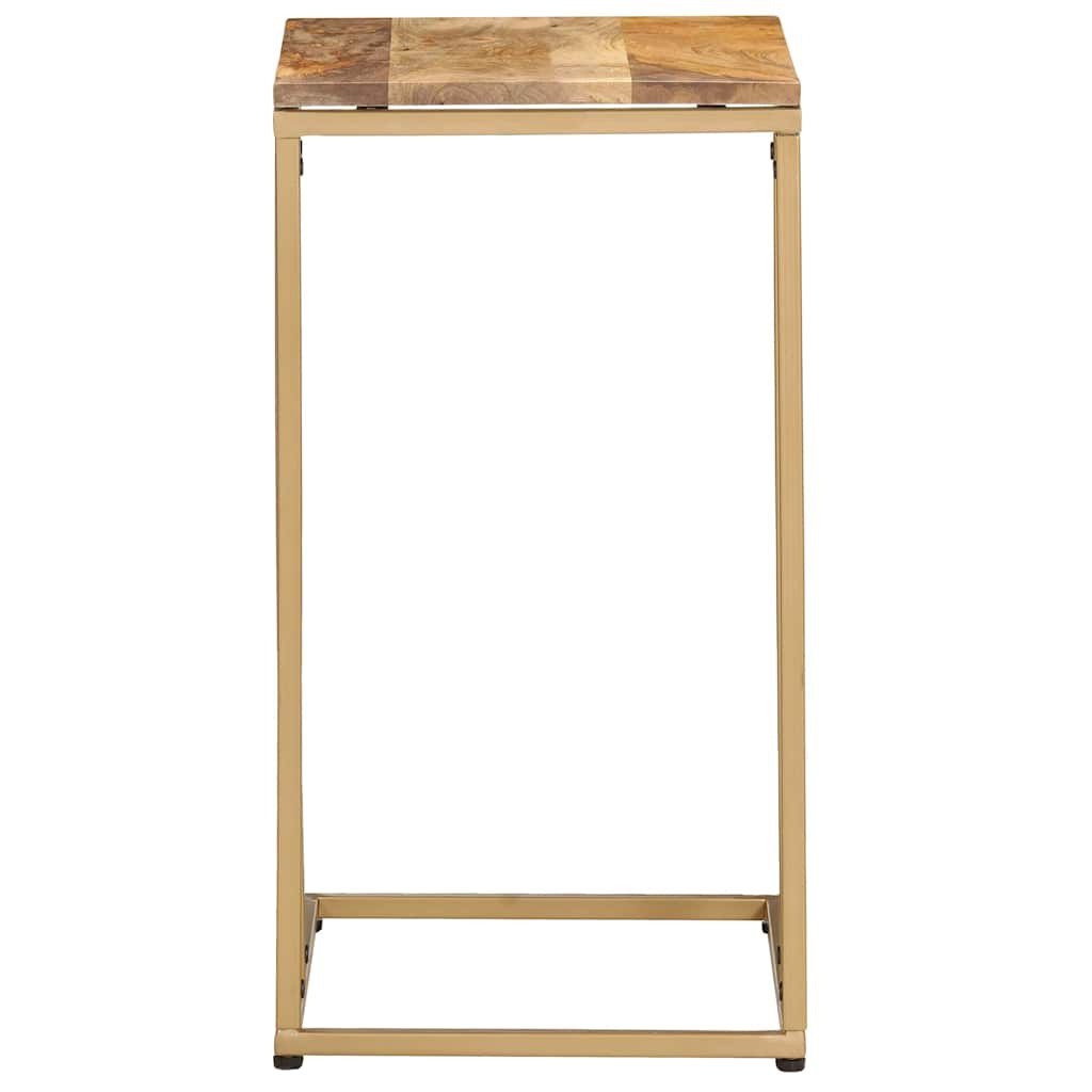 VidaXL Bijzettafel Massief Mangohout & Staal - 35x45x65 cm - 34% Korting