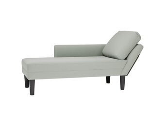Fluwelen Chaise Longue met Kussen - Lichtgrijs (35% Korting)