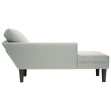 Fluwelen Chaise Longue met Kussen - Lichtgrijs (35% Korting)