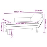 Fluwelen Chaise Longue met Kussen - Lichtgrijs (35% Korting)