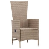 vidaXL Tuinstoelen 2 stuks met kussens poly rattan beige - 35% Korting!