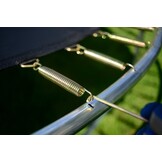 Tuintrampoline 490 cm Blauw/Zwart met Veiligheidsnet & Ladder - 35% Korting