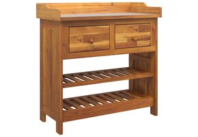 VidaXL Tuinkast met Laden & Plank Bruin (78x36.5x78cm) - 54% Korting!