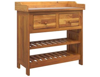 VidaXL Tuinkast met Laden & Plank Bruin (78x36.5x78cm) - 54% Korting!