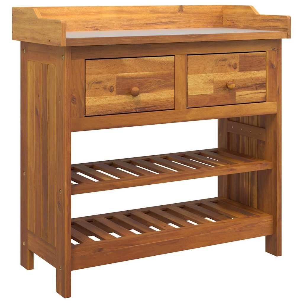 VidaXL Tuinkast met Laden & Plank Bruin (78x36.5x78cm) - 54% Korting!