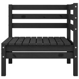 Loungeset Grenenhout Zwart 3-Delig - 54% Korting