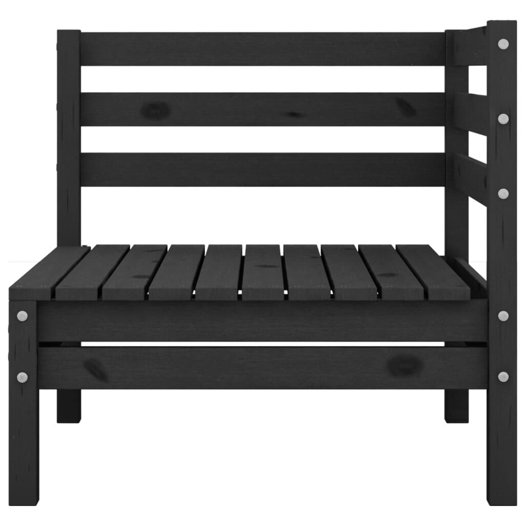 Loungeset Grenenhout Zwart 3-Delig - 54% Korting