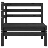 Loungeset Grenenhout Zwart 3-Delig - 54% Korting