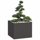 Plantenbak Staal Zwart 100x100x80 cm - 59% Korting