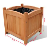 Plantenbakken Hout Verhoogd 2 stuks 30x30x30 cm - 34% Korting