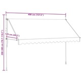 VidaXL Luifel Uittrekbaar 400cm Crème - 35% Korting!