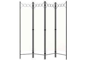Kamerscherm 4-delig 160x180 cm Wit - 34% Korting!