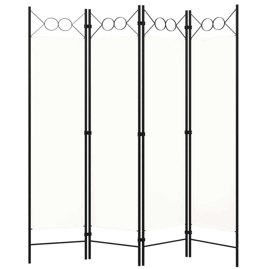 Kamerscherm 4-delig 160x180 cm Wit - 34% Korting!