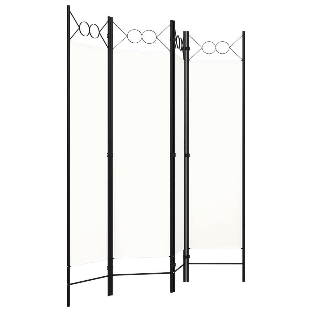 Kamerscherm 4-delig 160x180 cm Wit - 34% Korting!