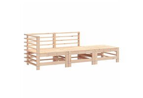 Loungeset 3-delig Massief Grenenhout met 30% Korting