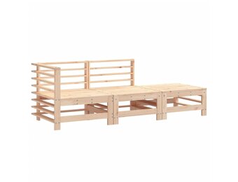 Loungeset 3-delig Massief Grenenhout met 30% Korting