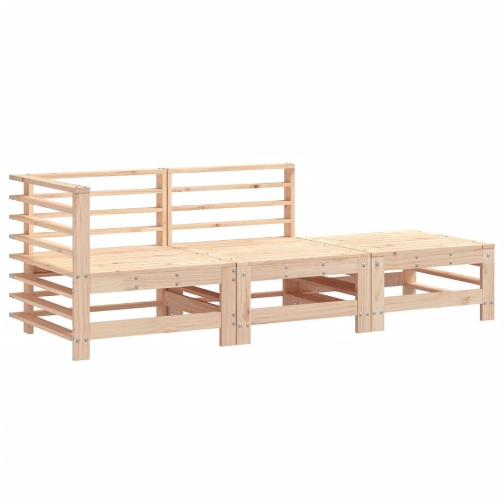 Loungeset 3-delig Massief Grenenhout met 30% Korting