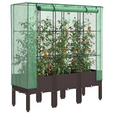 Verhoogde Plantenbak met Kas & Rattanlook - 120x40x140cm (34% Korting)